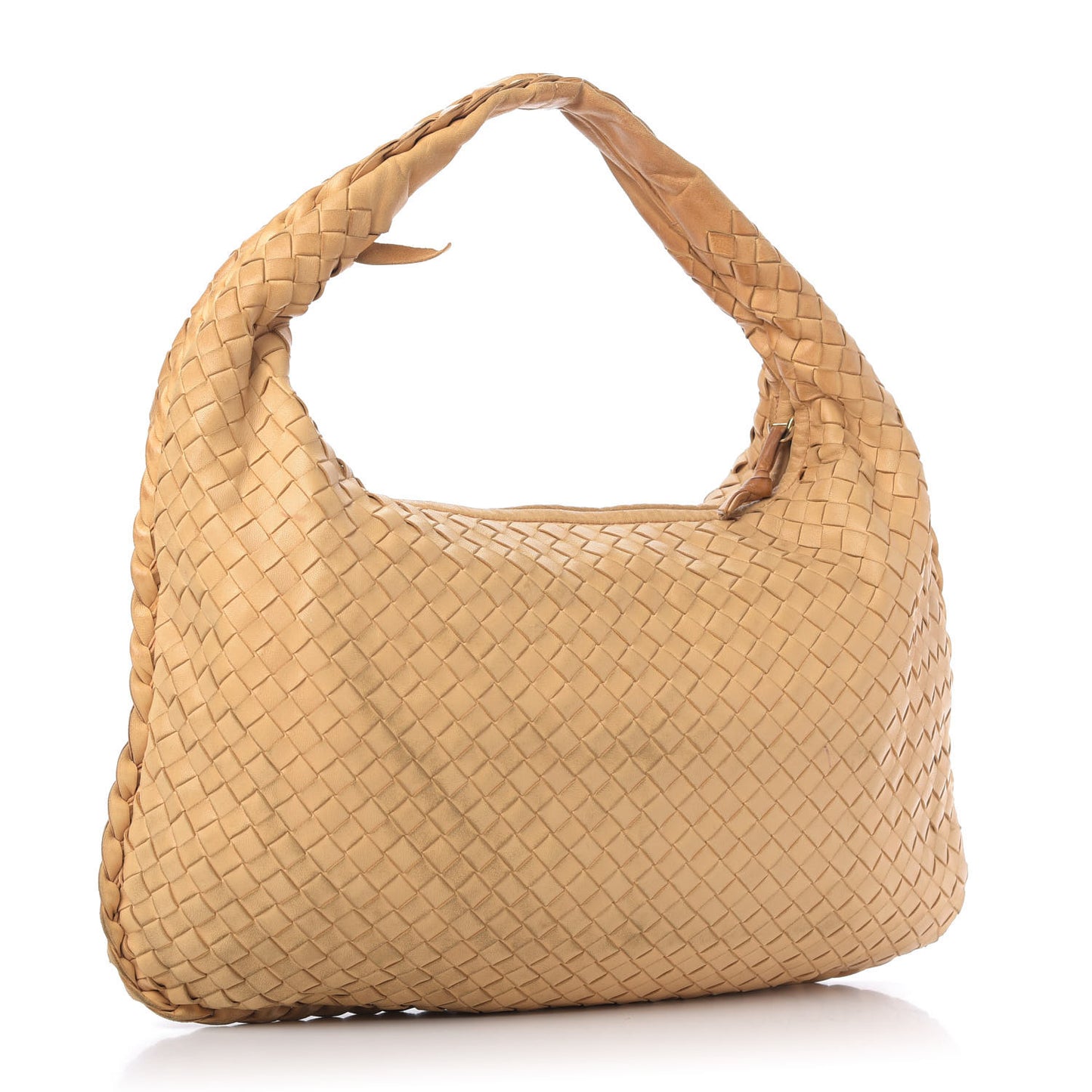 Nappa Intrecciato Veneta Hobo Camel