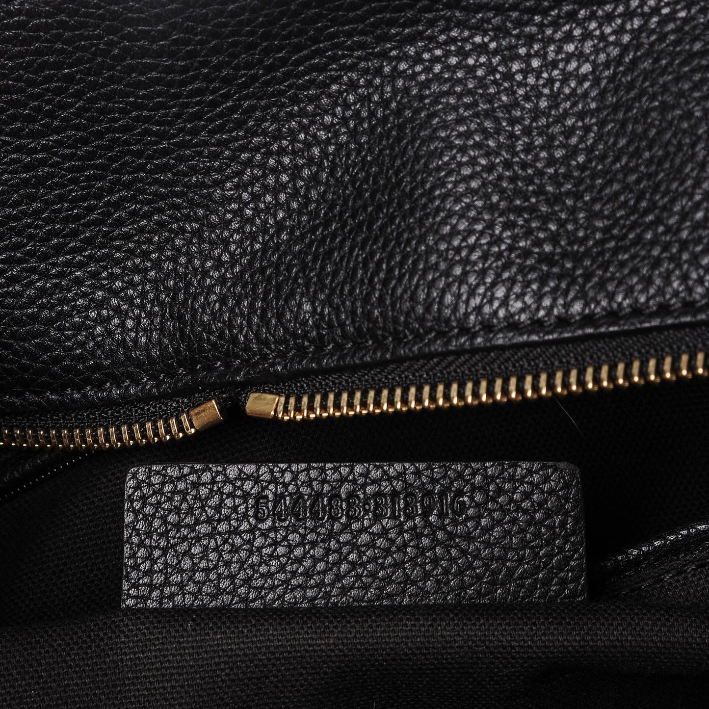 Pebbled Calfskin Large Skull Padlock Zip Around Tote Black