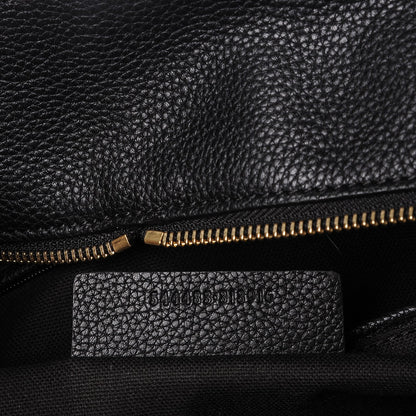 Alexander McQueen Pebbled Calfskin Large Skull Padlock Zip Around Tote Black 7 of 7