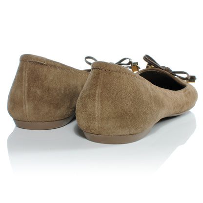 Louis Vuitton Suede Debbie Ballet Flats 38 Taupe 3 of 8