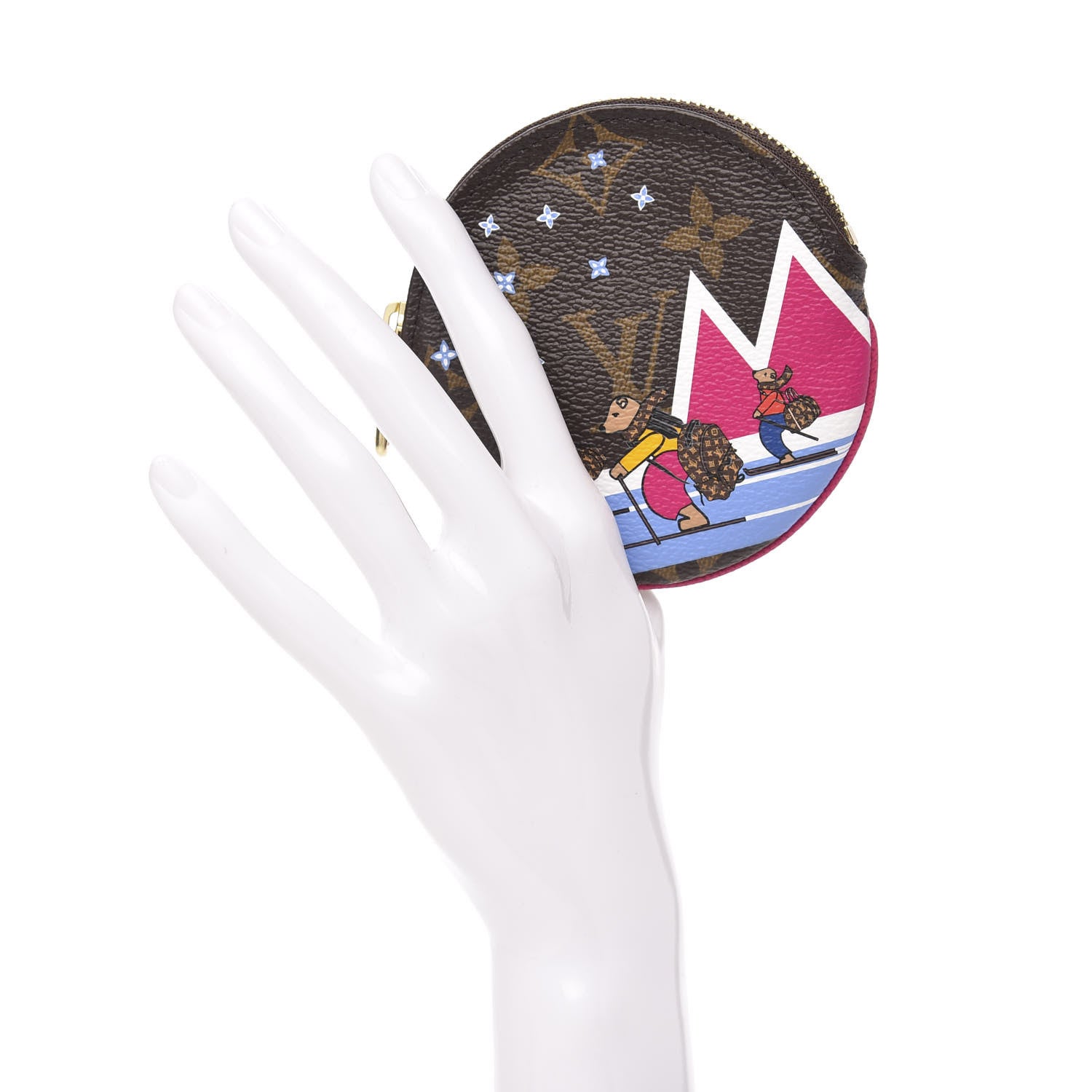 Louis Vuitton Monogram 2018 Christmas Animation Round Coin Purse 2 of 7