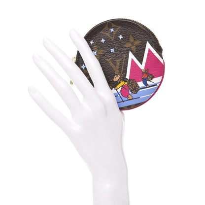Louis Vuitton Monogram 2018 Christmas Animation Round Coin Purse 2 of 7