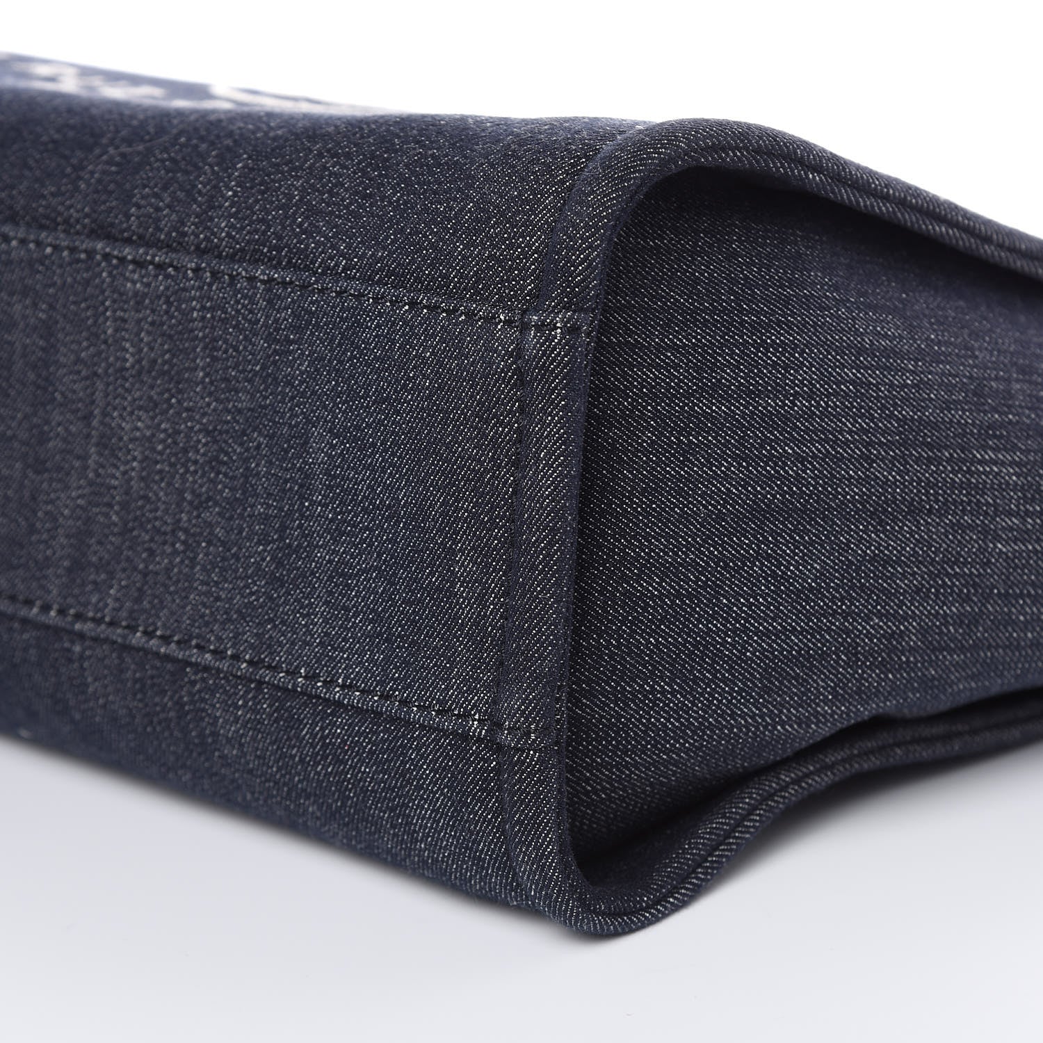 Chanel Denim Small Deauville Tote Dark Blue 9 of 9