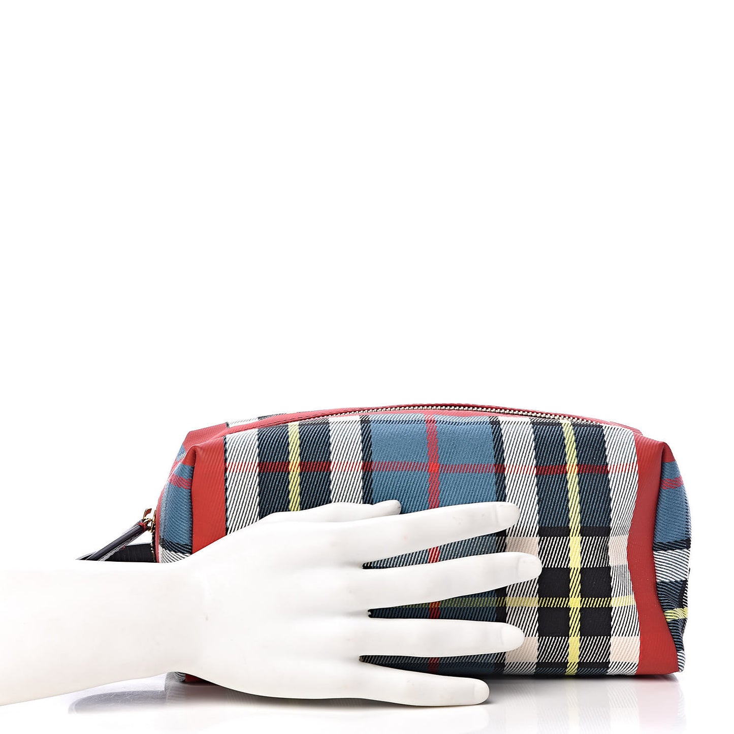 Tartan Mens Washbag Blue Yellow