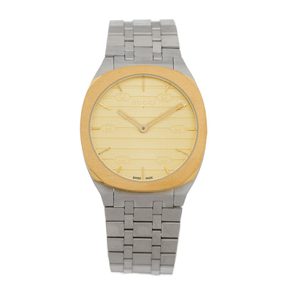 Gucci Stainless Steel 38mm 25H Quartz Watch Gold 1 of 5