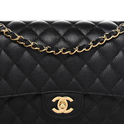 Chanel Caviar Quilted Medium Double Flap Black 7 of 11
