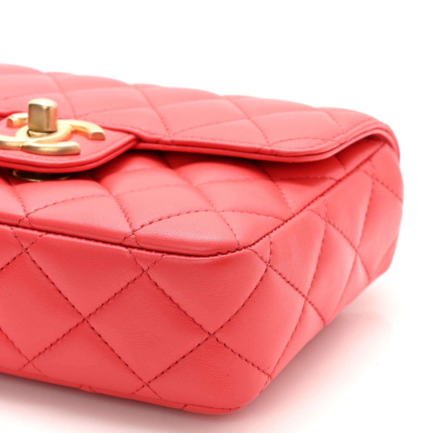 Chanel Lambskin Quilted Casino Chips Mini Square Flap Red 10 of 11