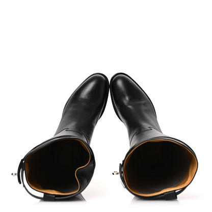 Hermes Box Kelly Jumping Boots 37 Black 2 of 14