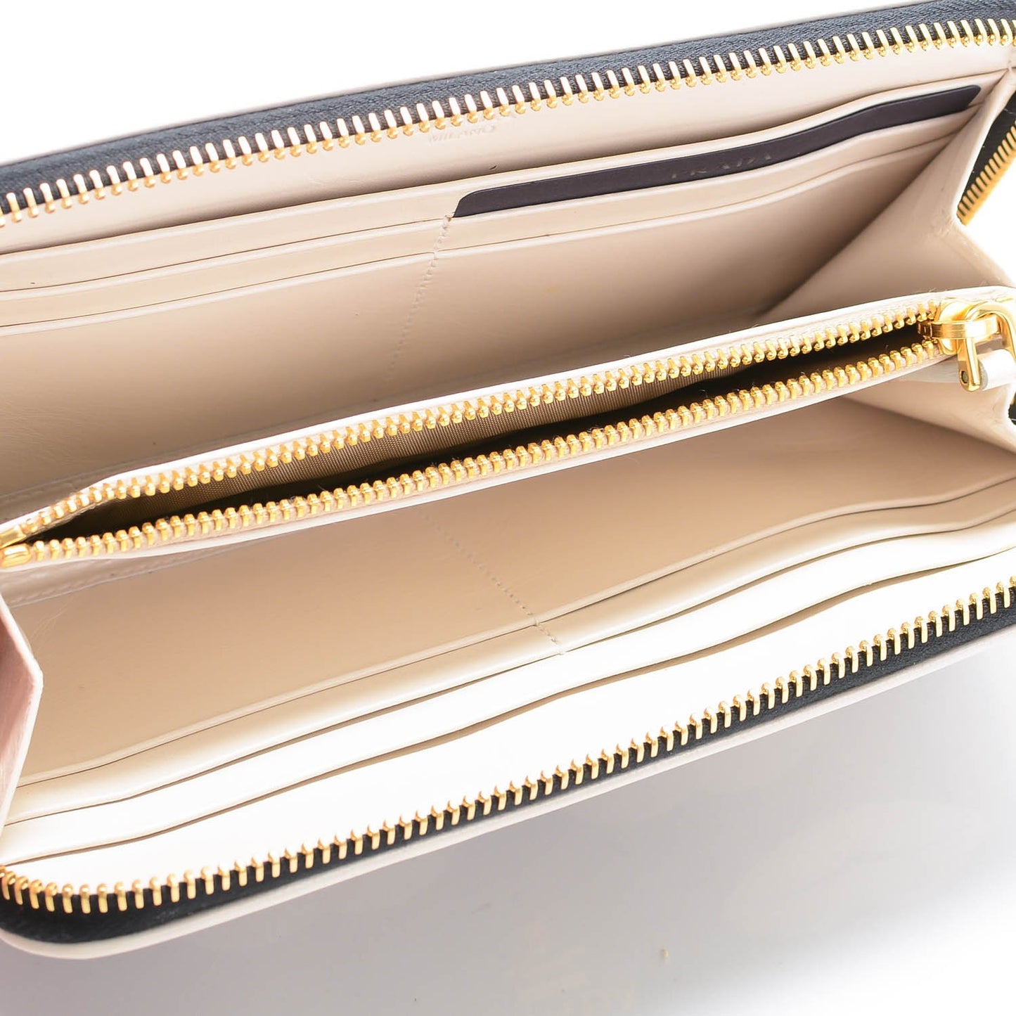 Goatskin Lip Print Zip Around Wallet Black Talco