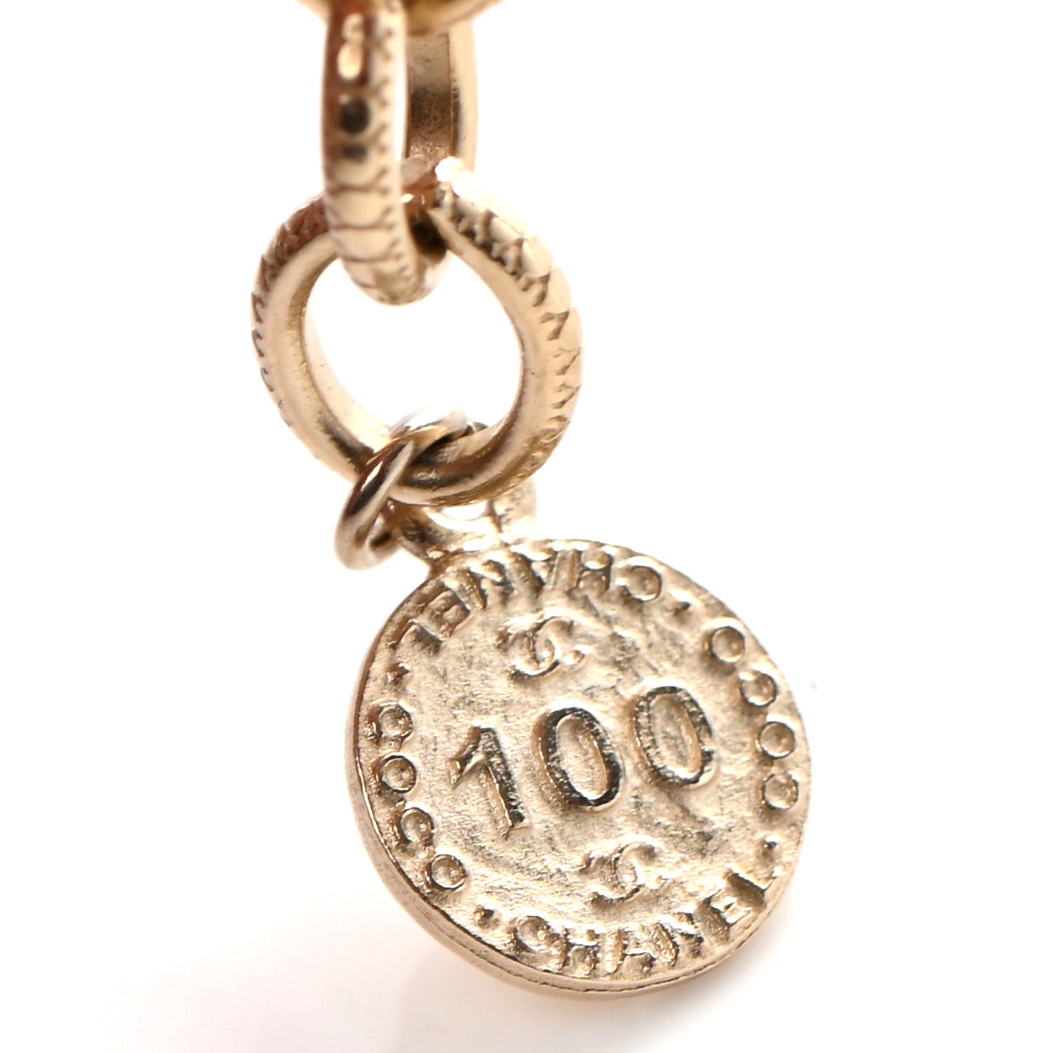 Chanel Pearl CC 100th Anniversary Necklace Light Gold 6 of 7