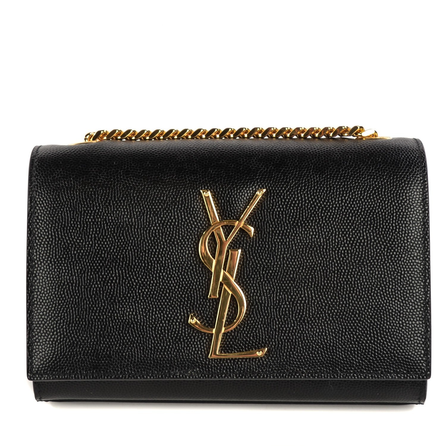 Saint Laurent Grain De Poudre Small Classic Monogram Satchel Black 1 of 9