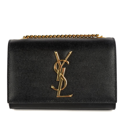 Saint Laurent Grain De Poudre Small Classic Monogram Satchel Black 1 of 9