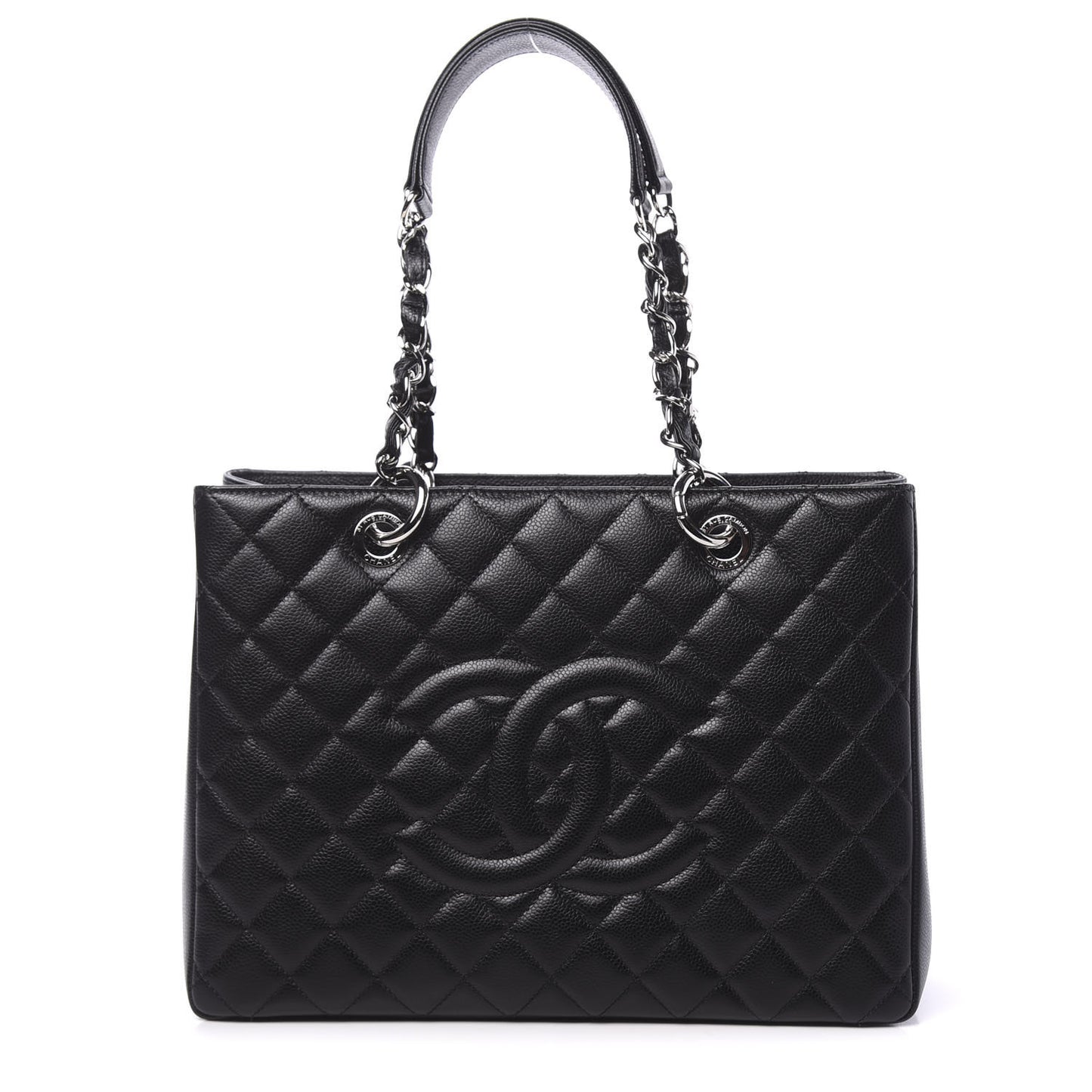 Caviar Quilted Grand Shopping Tote GST Black