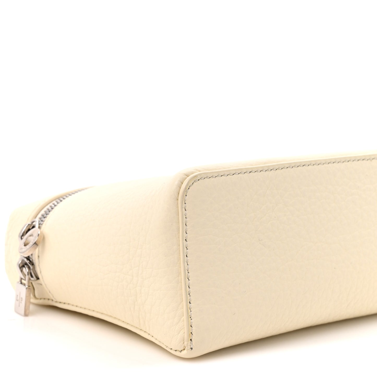 Grained Calfskin L19 Extra Pocket Pouch Whisper White