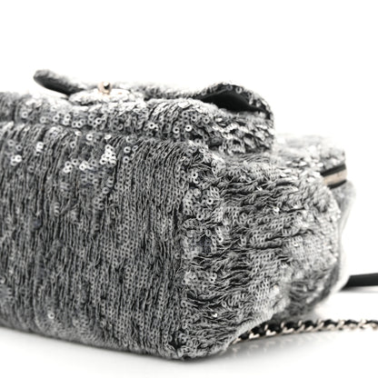 Chanel Sequin Waterfall Backpack Grey 10 of 10