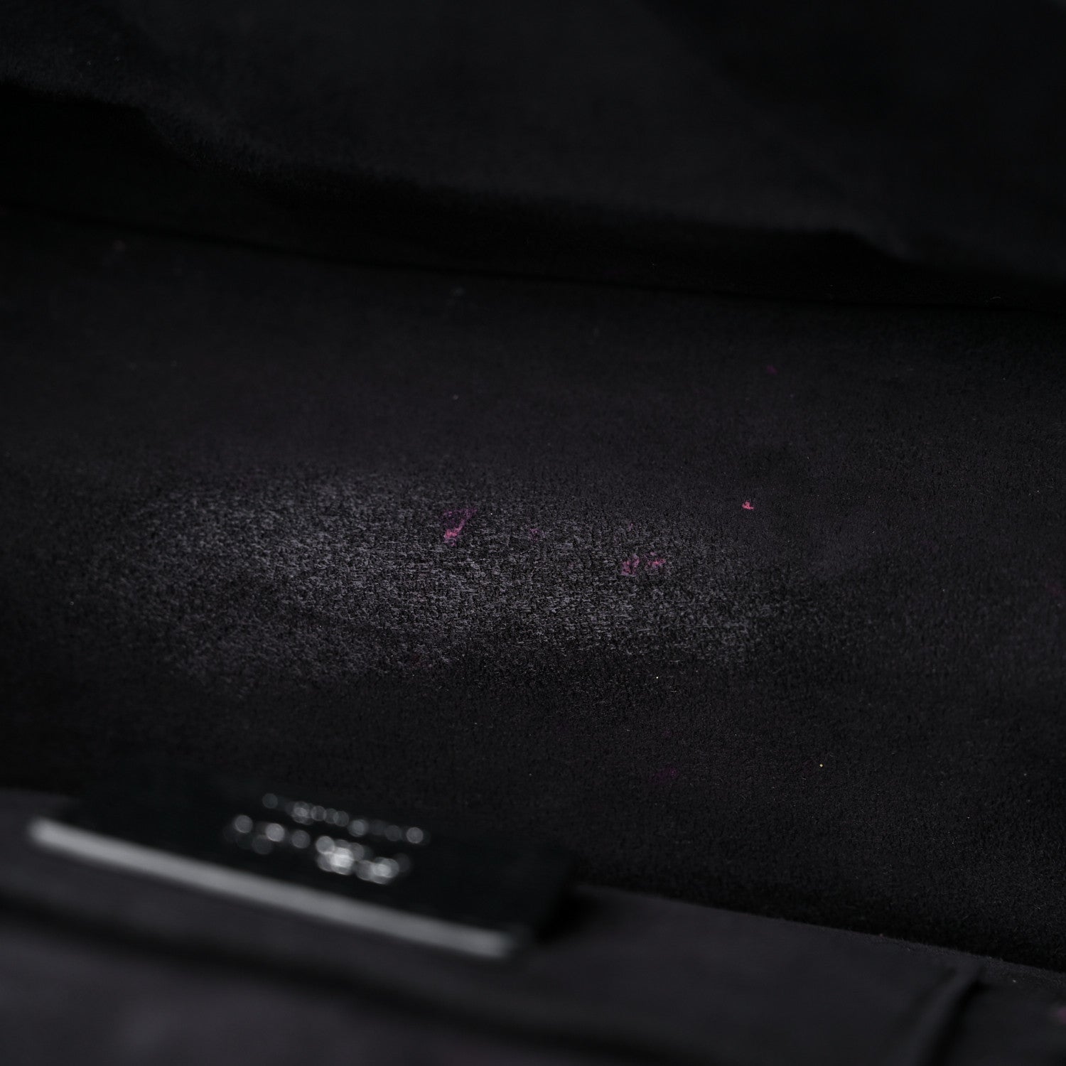 Fendi Vitello Century Velvet F is Fendi FF Embroidered Small Kan I Shoulder Bag Black Tobacco 10 of 16