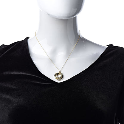 Tiffany 18K Yellow Gold Small Interlocking Circles Pendant Necklace 2 of 6