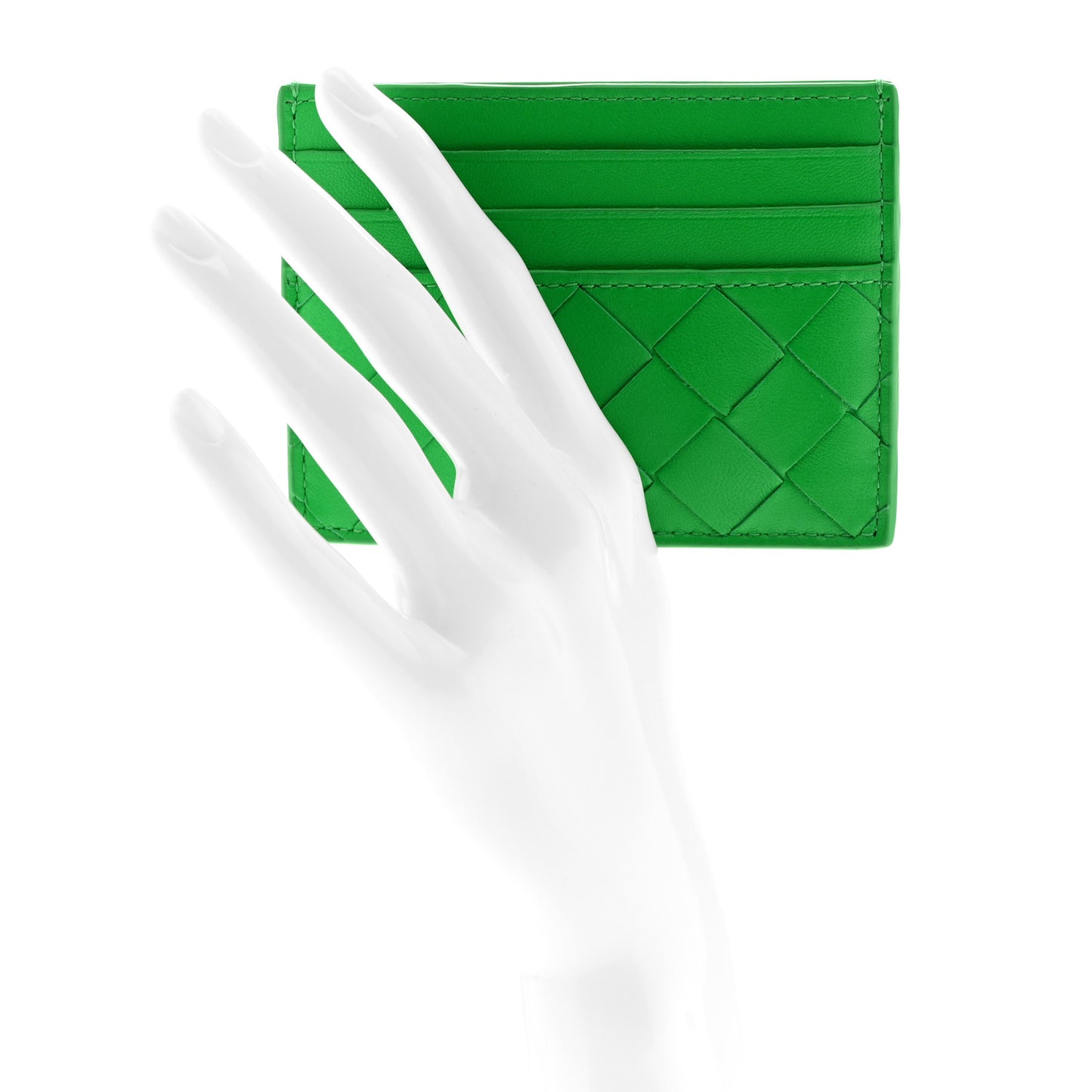 Nappa Intrecciato Card Holder Parakeet