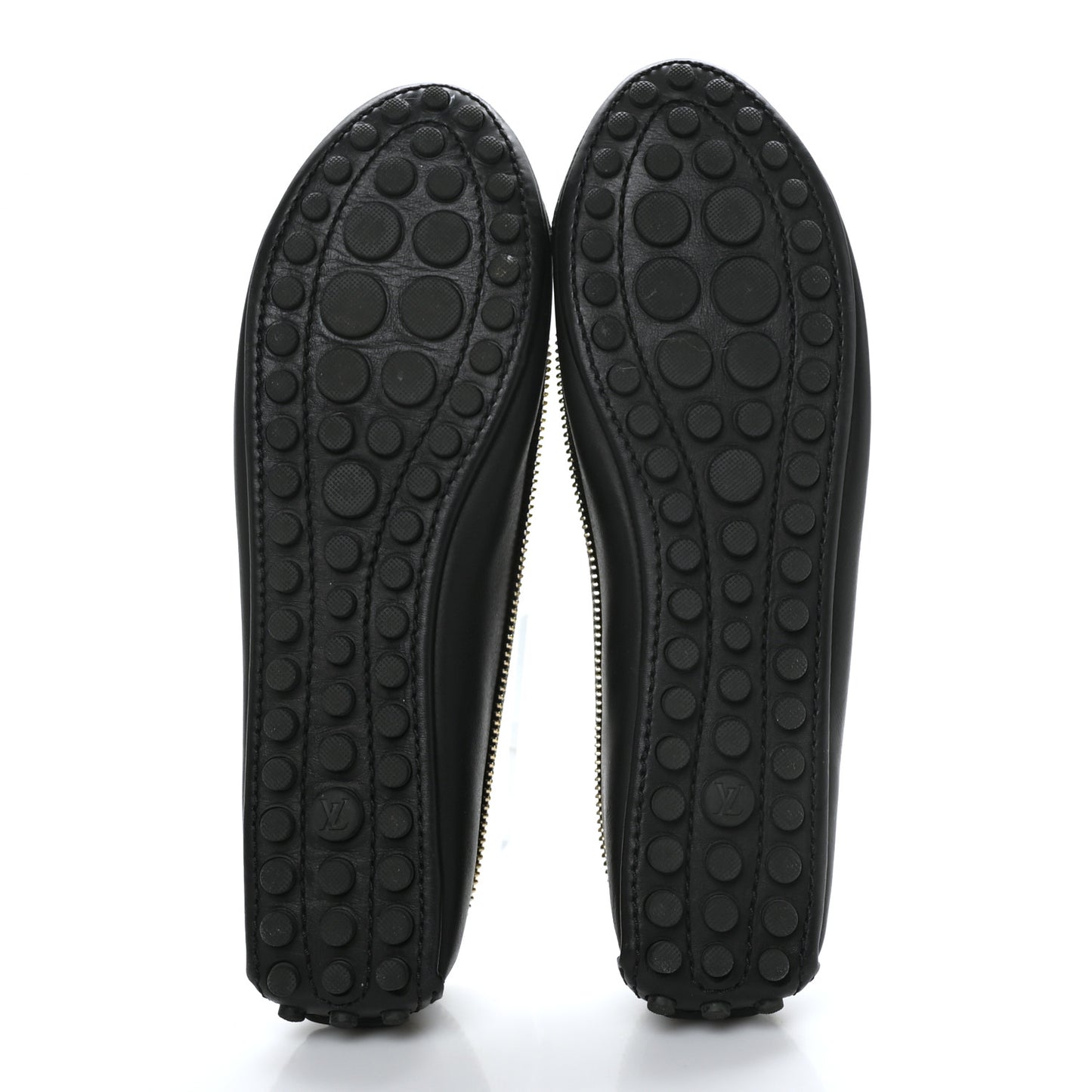 Calfskin Zip Oxford Ballerina Flats 36 Black