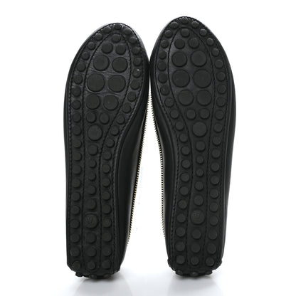 Louis Vuitton Calfskin Zip Oxford Ballerina Flats 36 Black 6 of 8