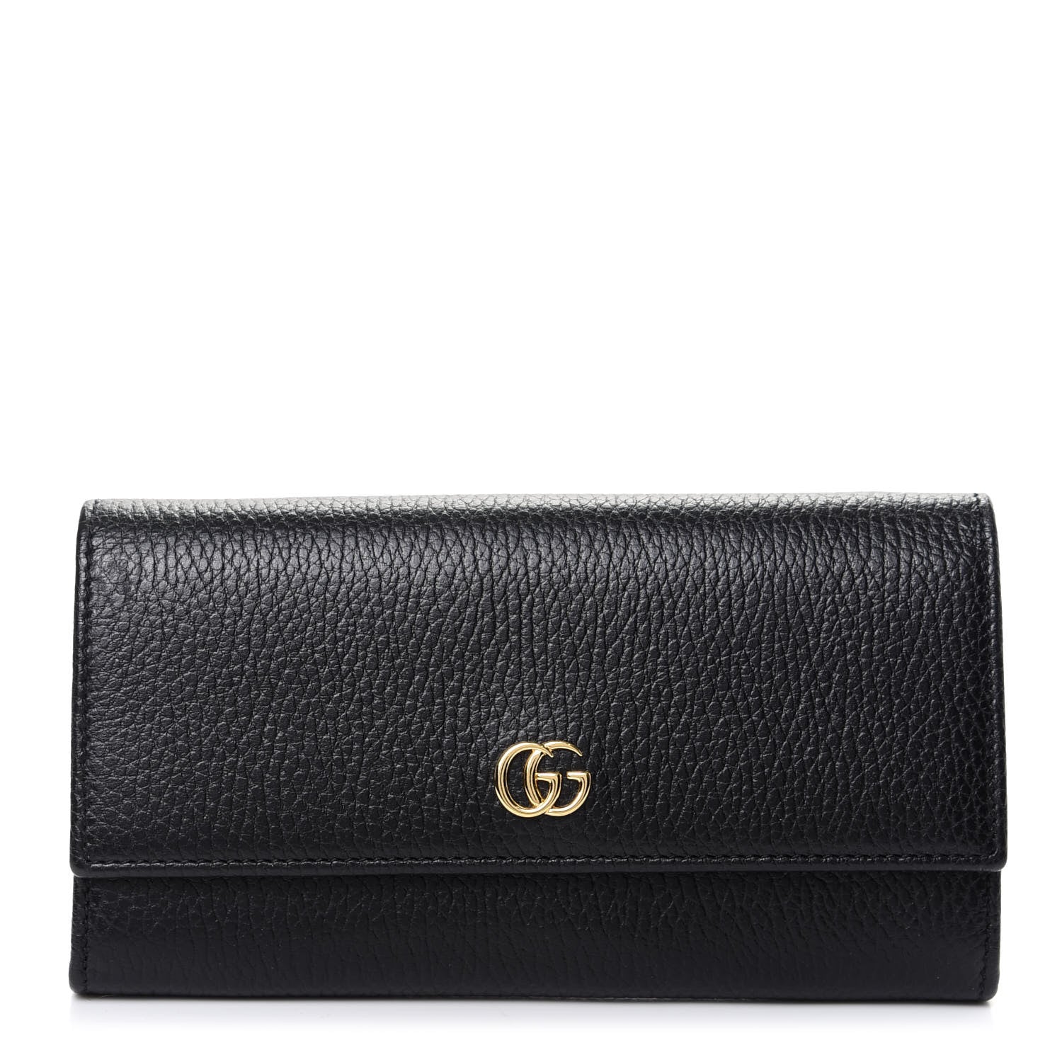 Gucci Dollar Calfskin GG Marmont Continental Wallet Black 1 of 8