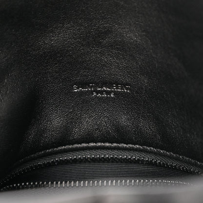 Saint Laurent Lambskin Quilted Small Loulou Puffer Monogram Chain Satchel Black 6 of 9
