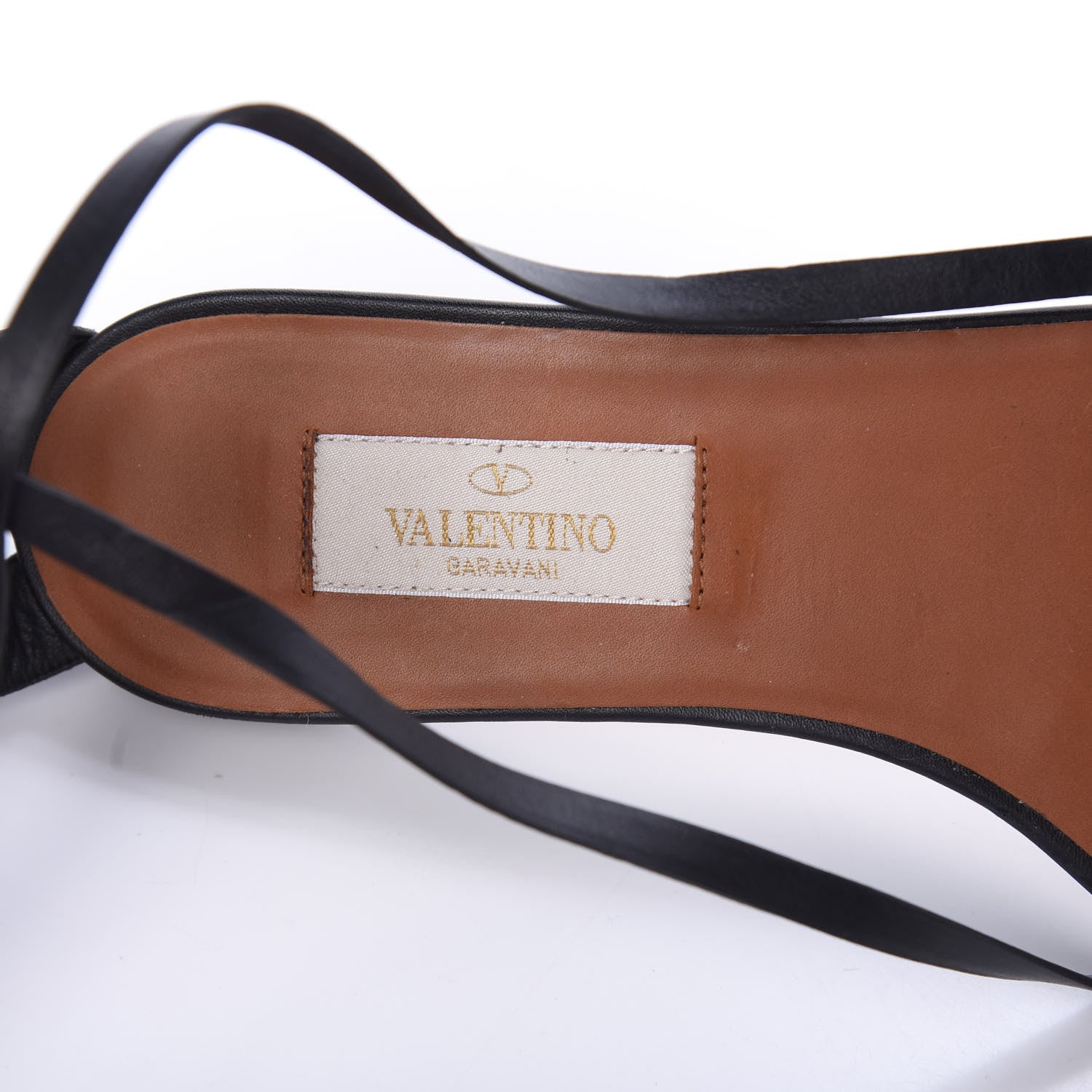 Valentino Garavani Nappa Feather Flat Sandals 38 Black 8 of 10