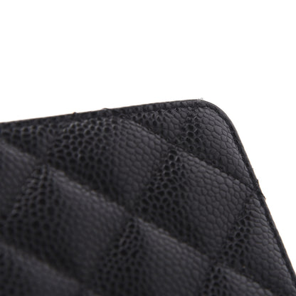 Chanel Caviar Quilted Yen Wallet Black 13 of 14