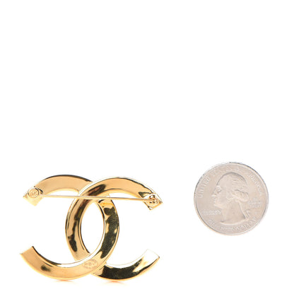 Chanel Metal Paris Button CC Large Brooch Gold 3 of 4