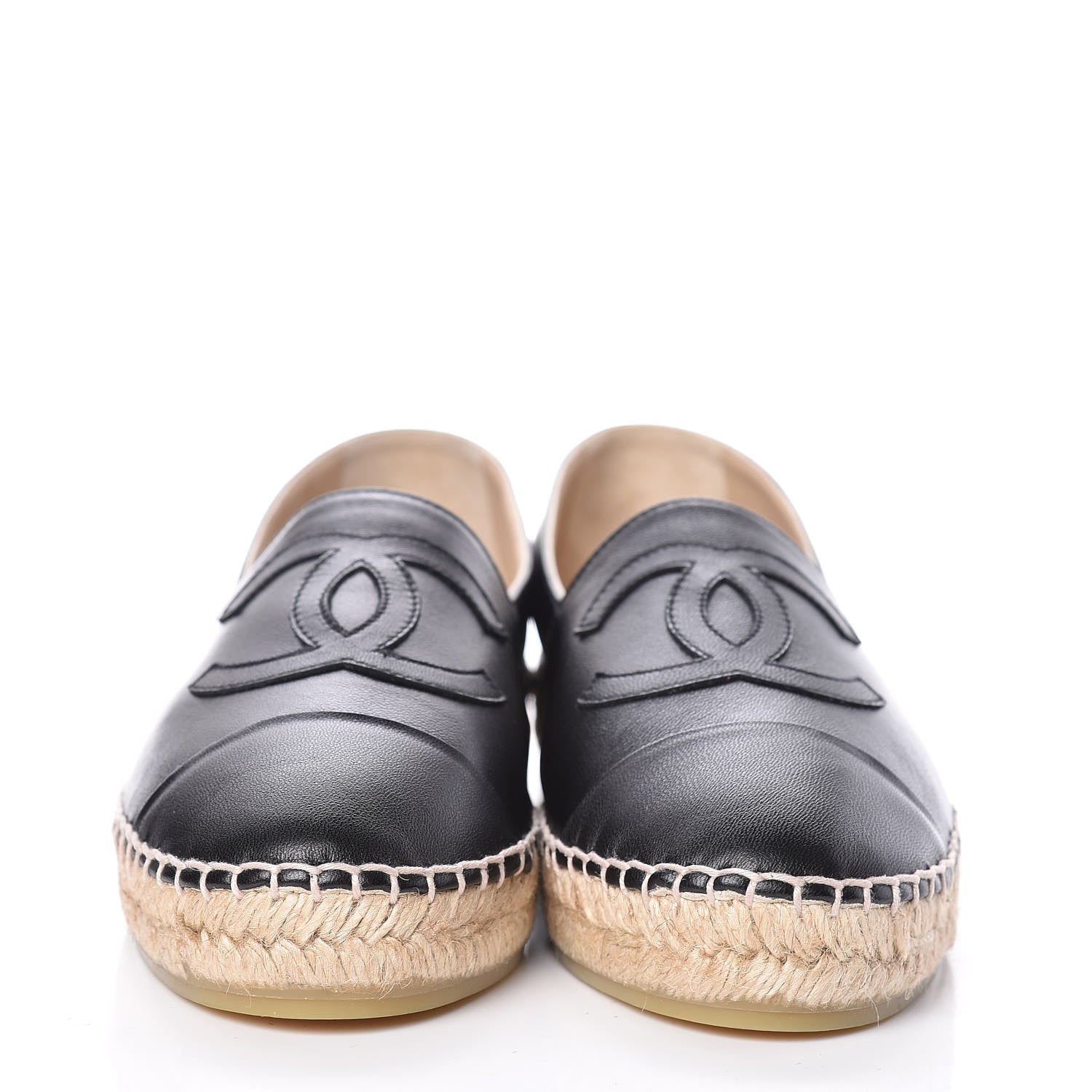 Chanel Lambskin CC Espadrilles 38 Black 2 of 11