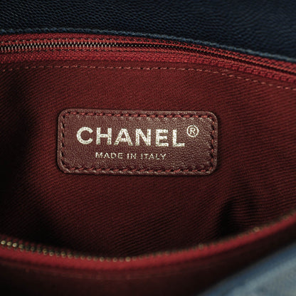 Chanel Caviar Quilted Medium Coco Handle Flap Navy 6 of 7
