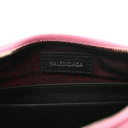 Balenciaga Washed Denim BB Monogram Le Cagole Mini Purse With Chain Pink 6 of 11