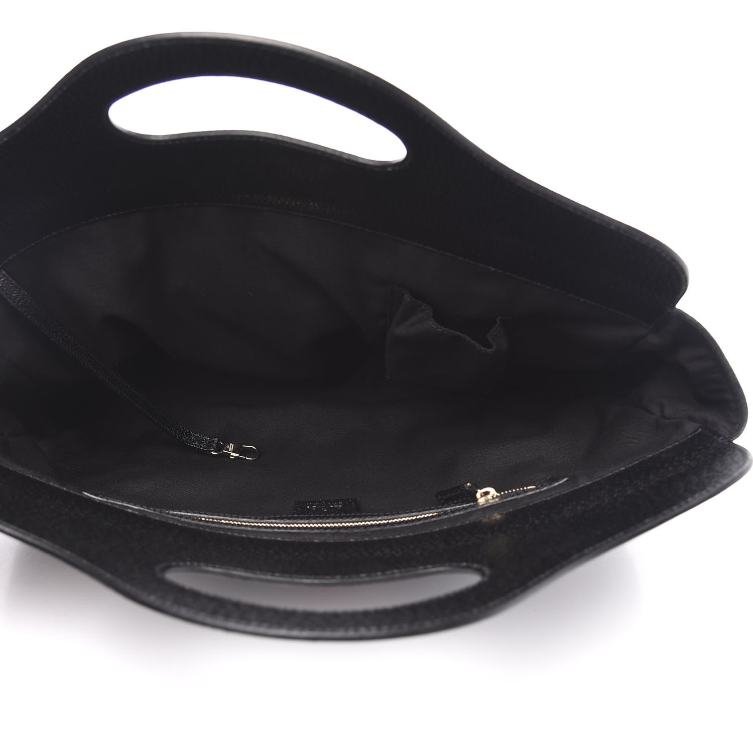 Gucci Velvet Horsebit Embossed Medium Punch Top Handle Tote Black 5 of 10