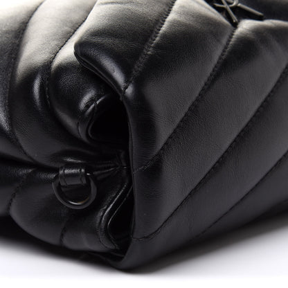 Saint Laurent Calfskin Y Quilted Monogram Toy Loulou Crossbody Bag Black 11 of 14
