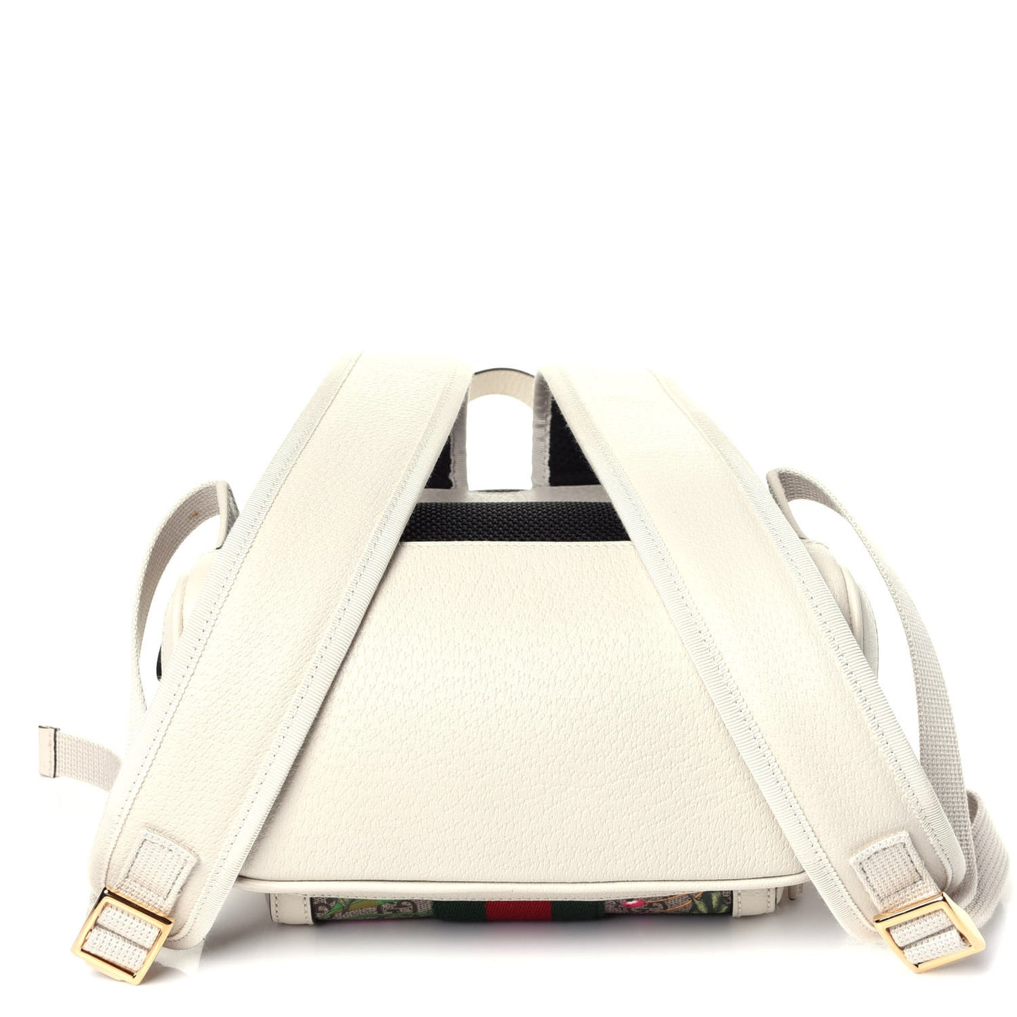 GG Supreme Monogram Flora Web Small Ophidia Day Backpack White