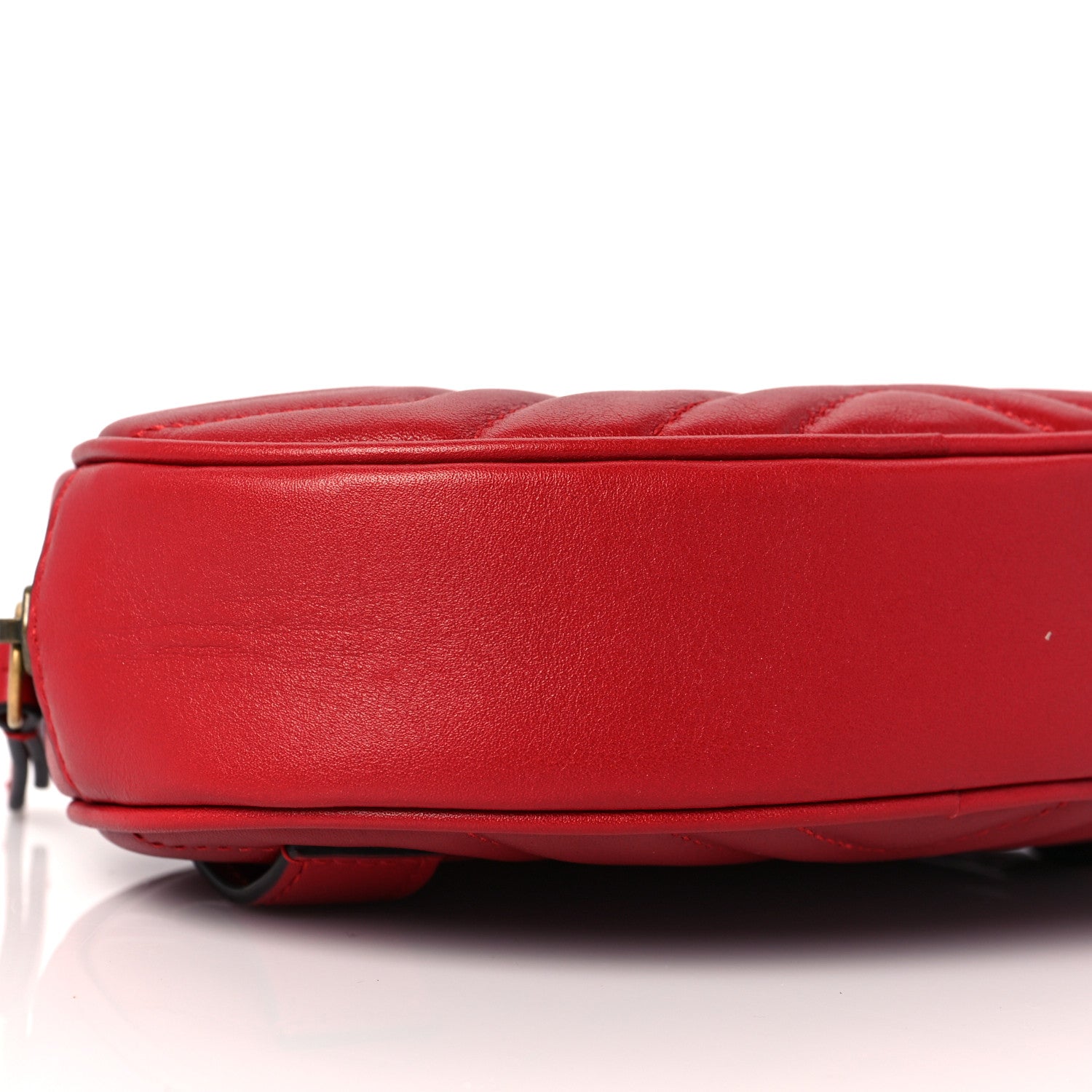 Gucci Calfskin Matelasse GG Marmont Belt Bag 85 34 Hibiscus Red 8 of 10