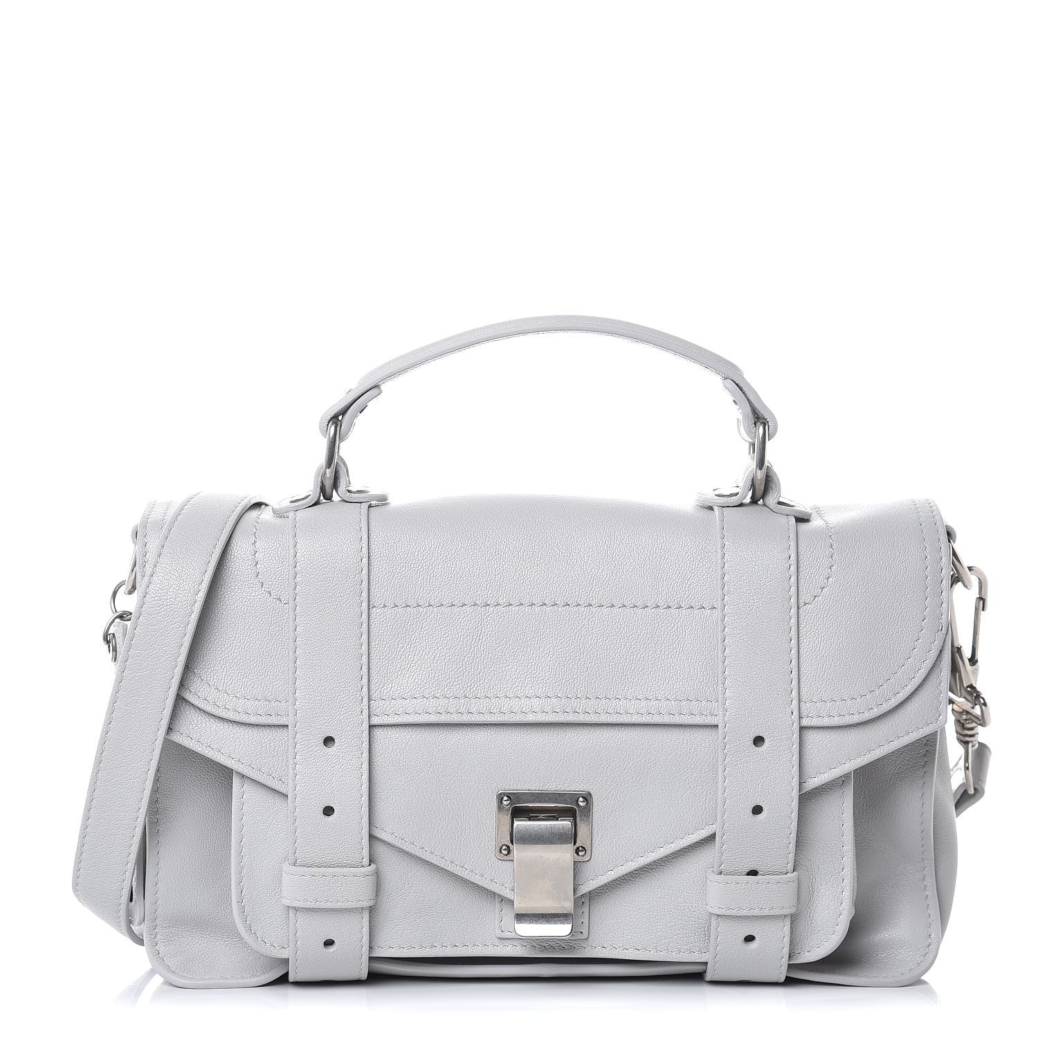 Proenza Schouler Lambskin Tiny PS1 Satchel Pale Steel 1 of 9