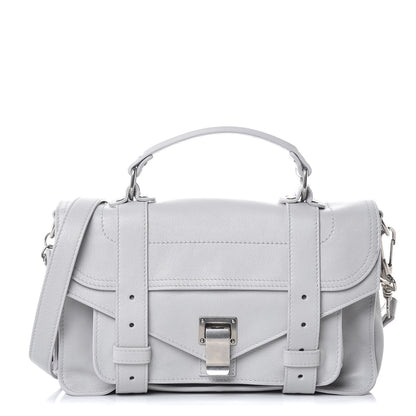 Proenza Schouler Lambskin Tiny PS1 Satchel Pale Steel 1 of 9
