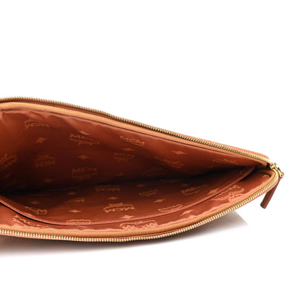 MCM Visetos Laptop Pouch Cognac 4 of 4