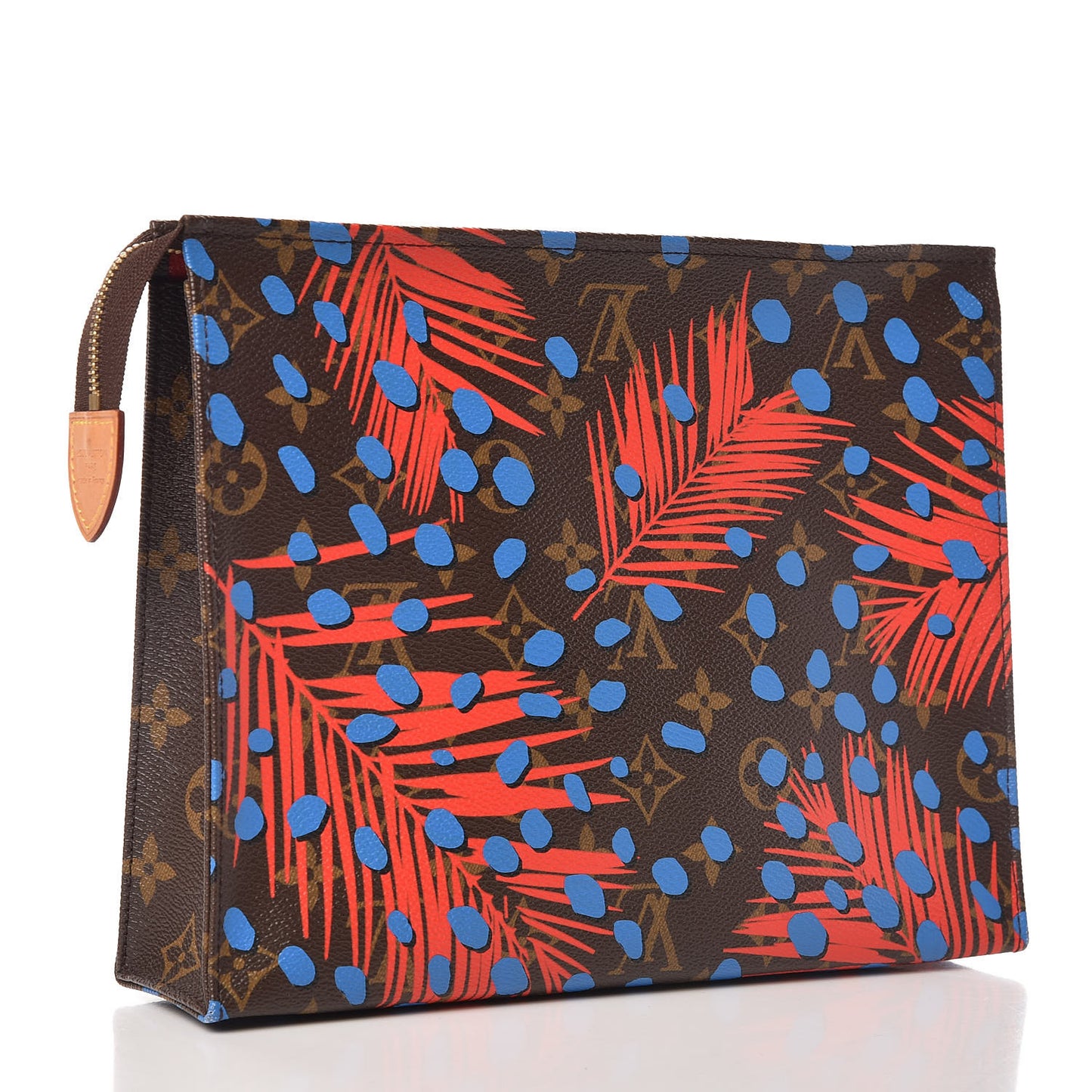Monogram Jungle Dots Toiletry Pouch 26 Coquelicot Denim