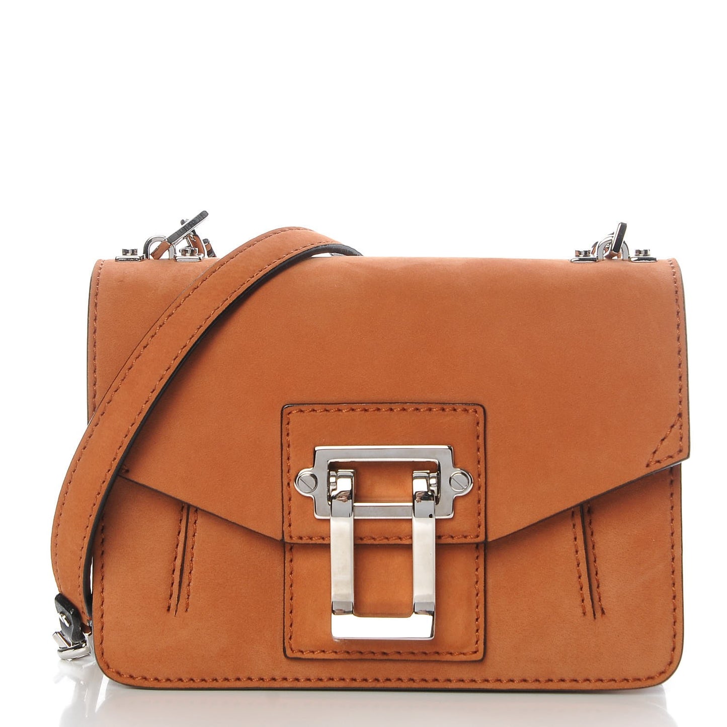 Nubuck Hava Chain Mini Crossbody Mahogany
