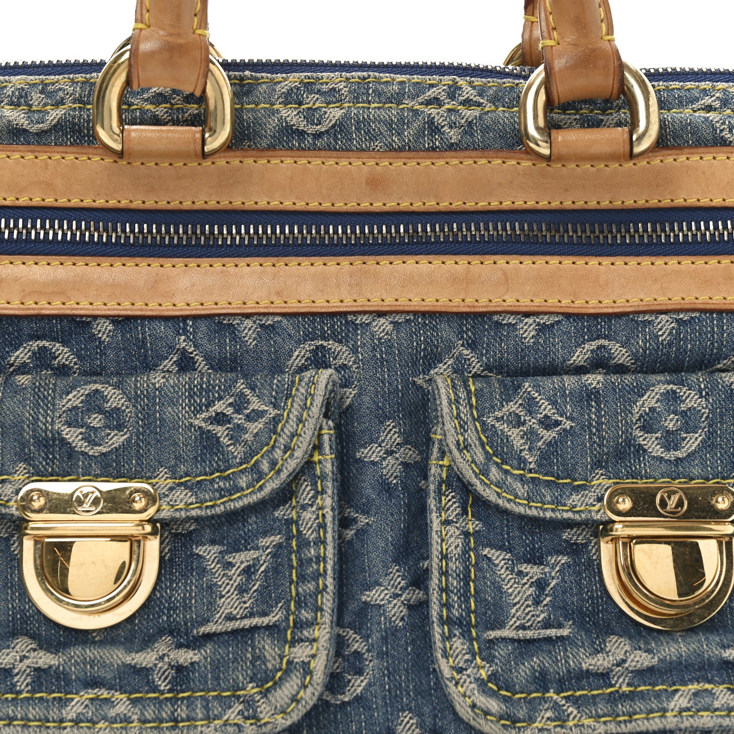 Louis Vuitton Monogram Denim Neo Speedy Blue 7 of 9