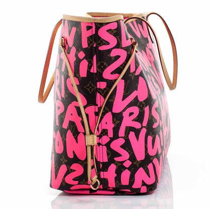 Louis Vuitton Monogram Graffiti Neverfull GM Fuchsia 4 of 10