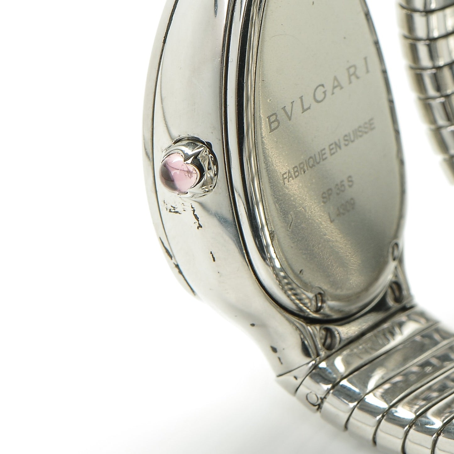 Stainless Steel 35mm Serpenti Tubogas Double Spiral Quartz Watch