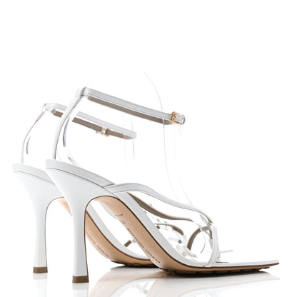 Bottega Veneta Lambskin Stretch Multi Strap 90mm Sandals 40.5 Optic White 3 of 4