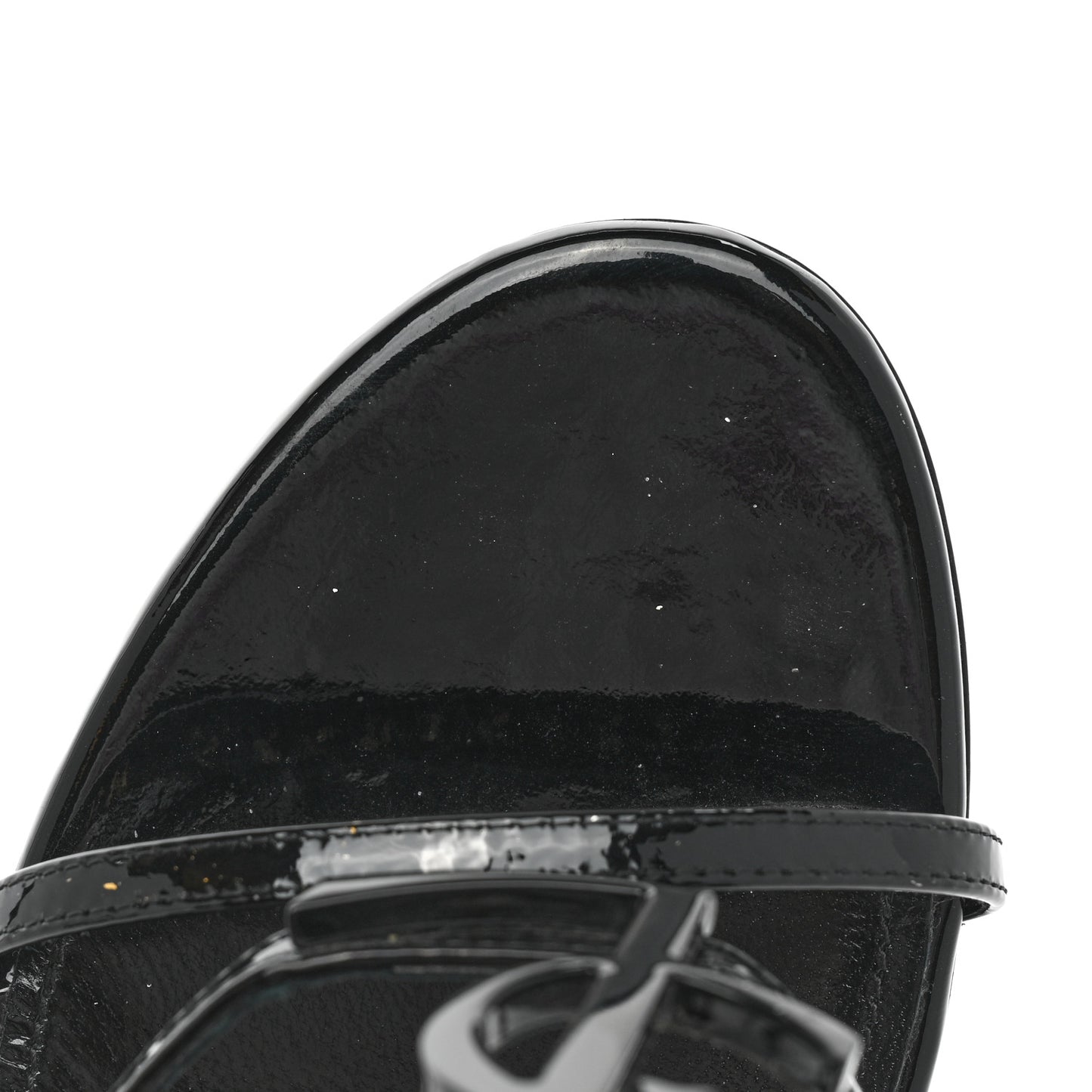 Patent Calfskin Cassandra 110 Sandals 37 Black