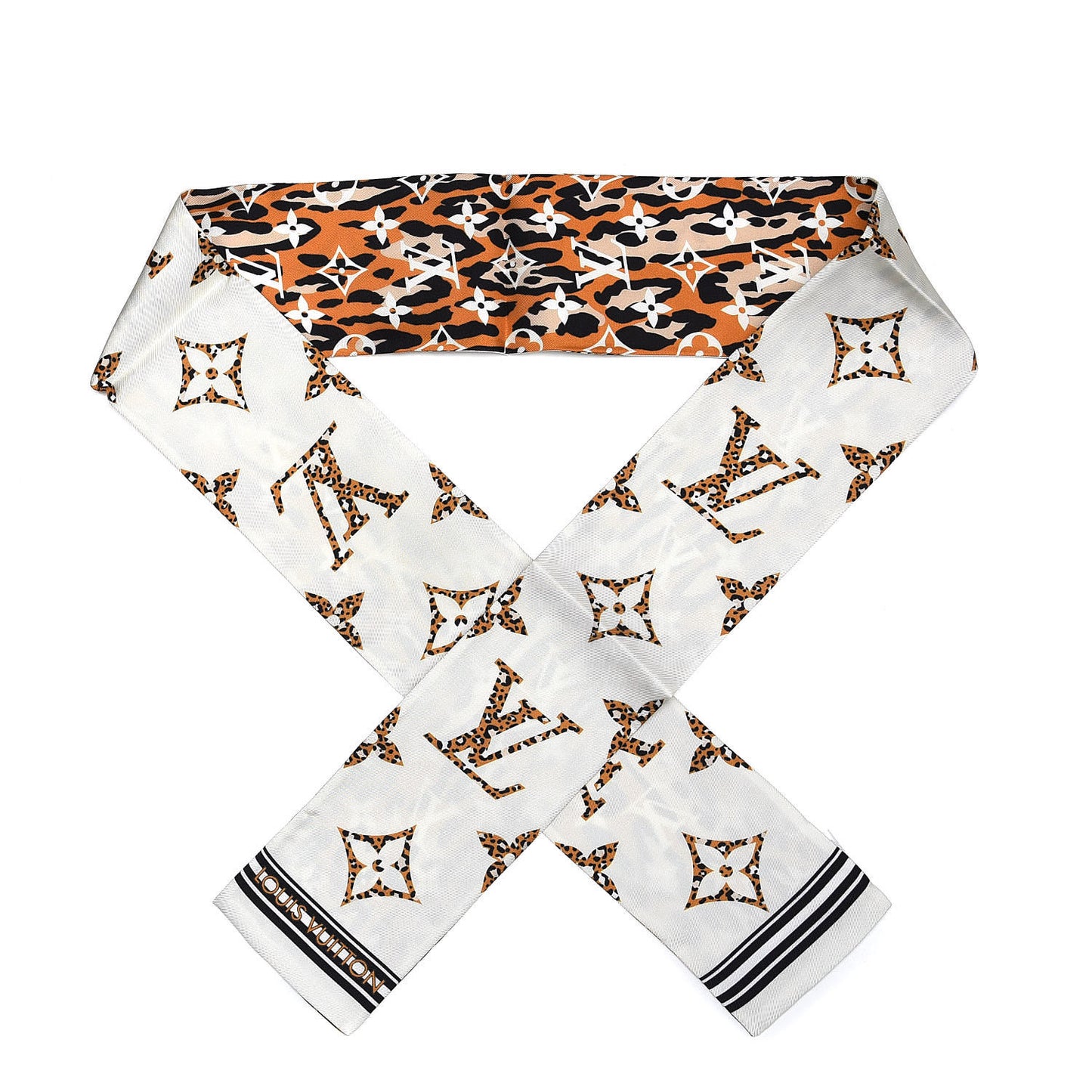 Silk Monogram Giant Jungle Bandeau Ivory