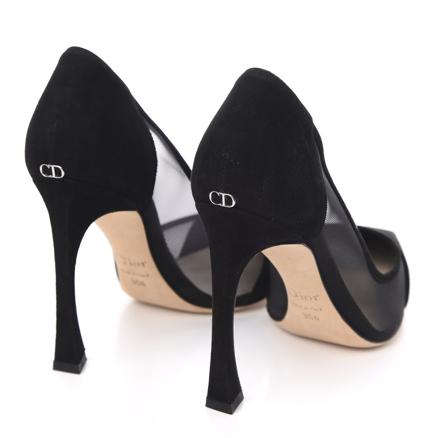 Christian Dior Suede Mesh Songe Pumps 35.5 Black 4 of 8
