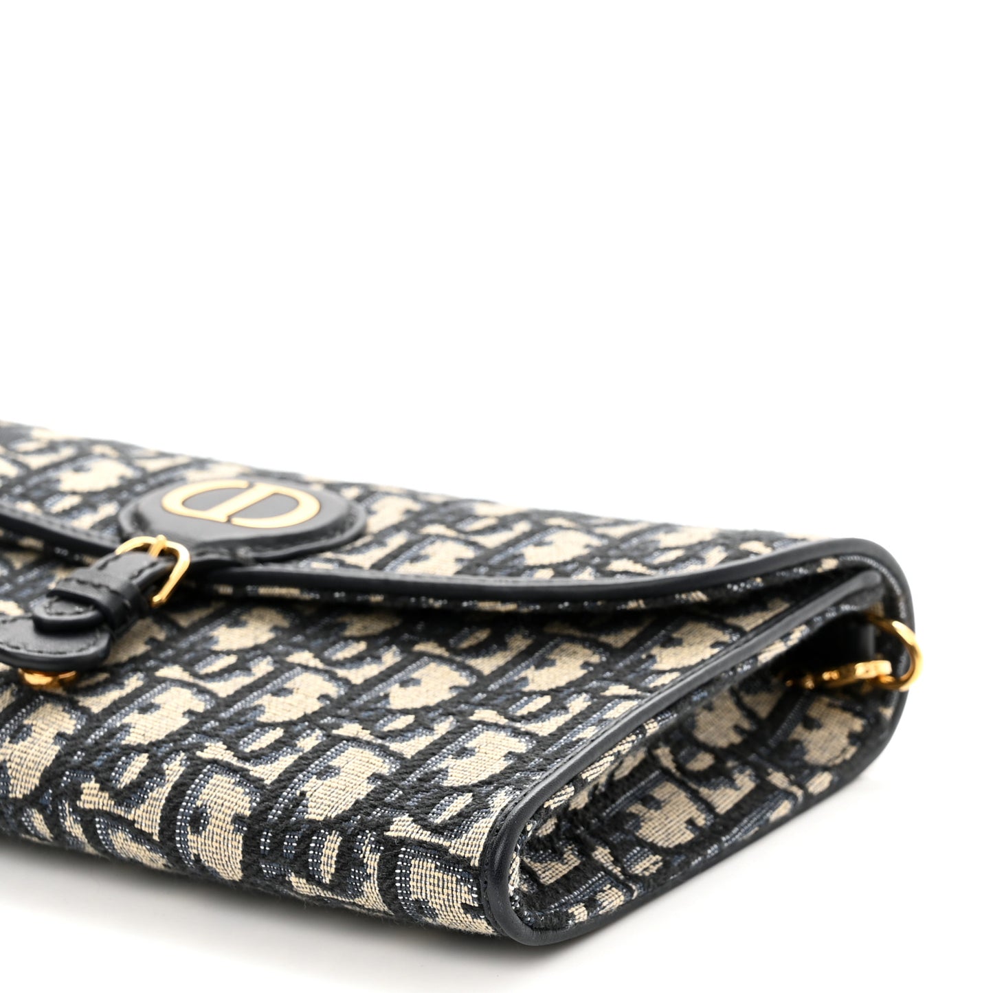 Oblique Bobby East West Pouch With Chain Blue