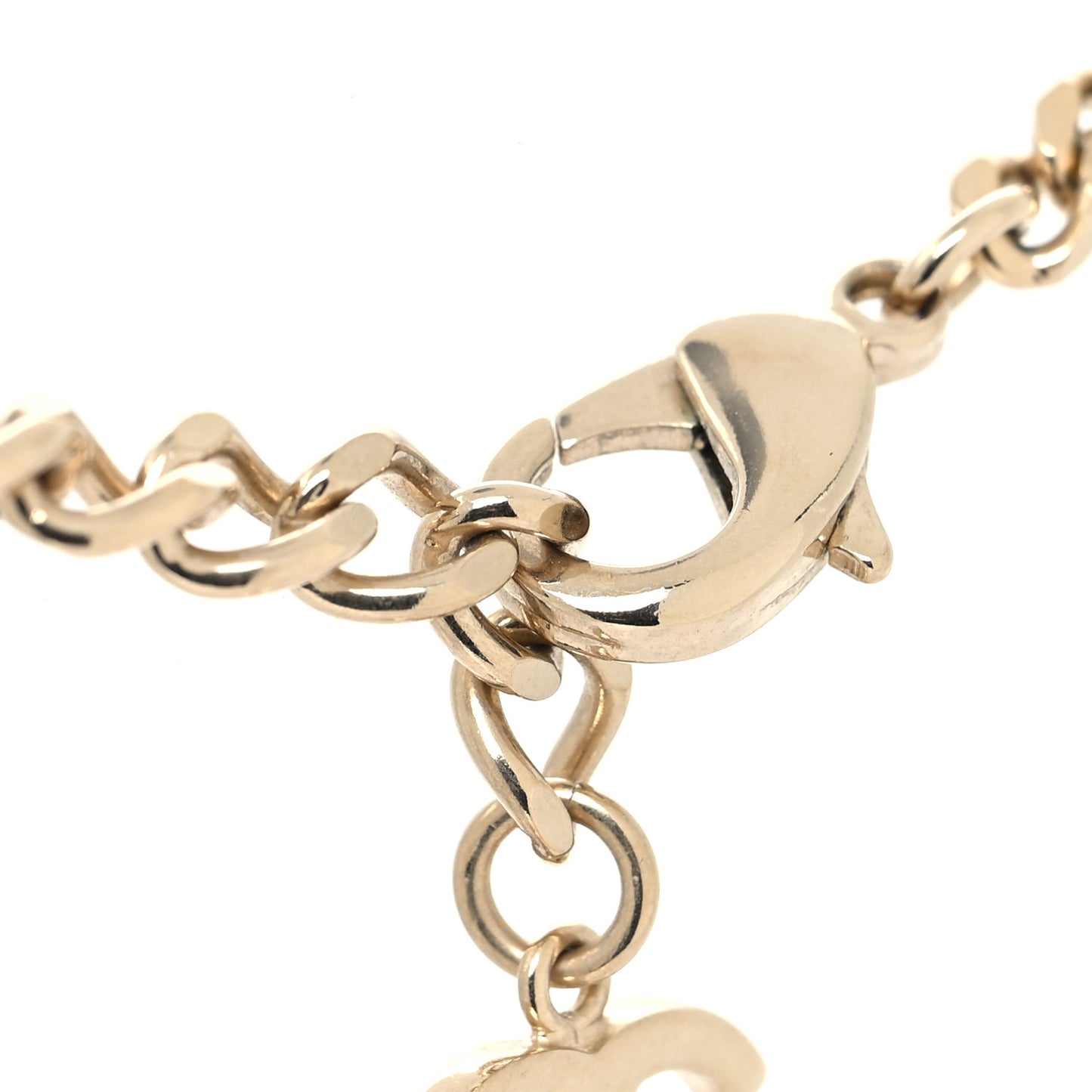 Crystal Chain CC Link Choker Gold Silver